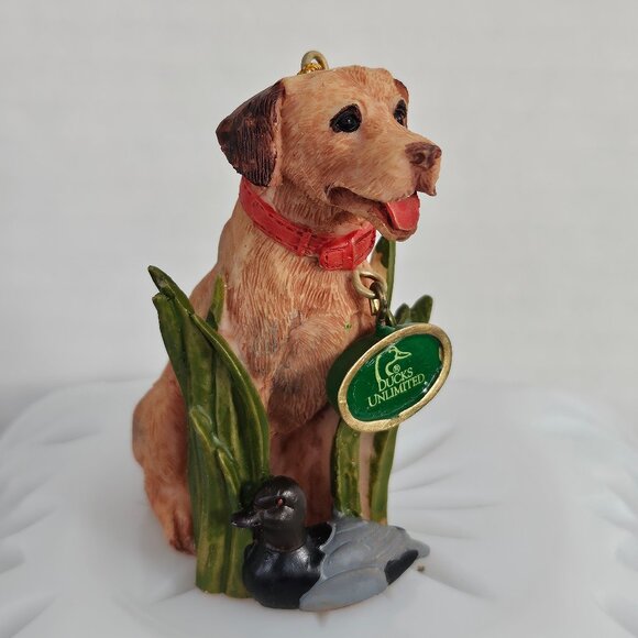 Kurt Adler, Ducks Unlimited Golden Retriever Dog Christmas Holiday Ornament - Picture 1 of 9
